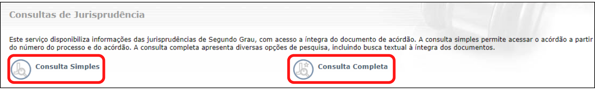 Entendendo os tipos de pesquisa de jurisprudência no TJSP.