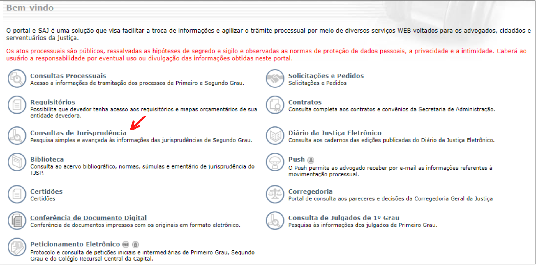 Passo a Passo para fazer uma pesquisa de jurisprudência no TJSP, utilizando o portal e-SAJ.